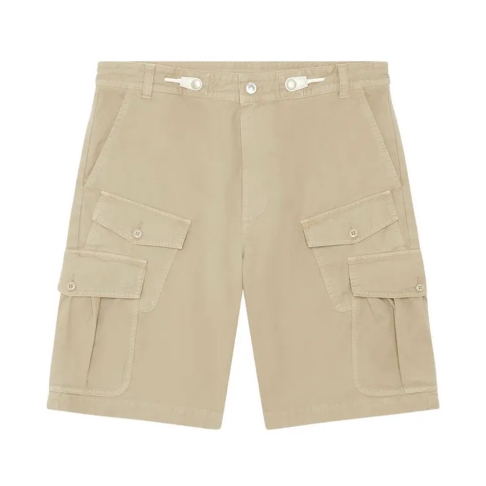 Diesel Mens Cargo Shorts P-Joffe-Sho Multi Pocket Half Pants Beige straight cut
